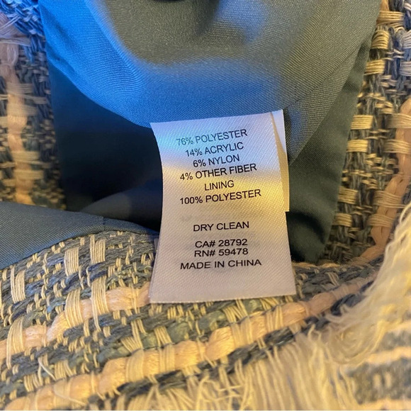 House of Harlow 1960 Tweed Top and Skort Set in Light Blue/Cream/Pink Size 12 - Picture 10 of 16